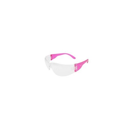 Lentes transparentes rosas de seguridad