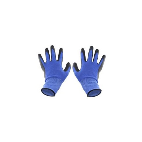 Guantes de poliéster con nitrilo, M