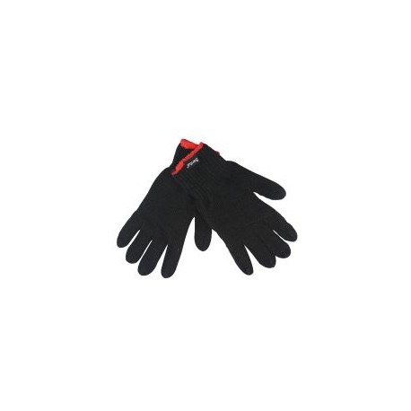 Guantes textil negro, poliéster y algodón unitalla